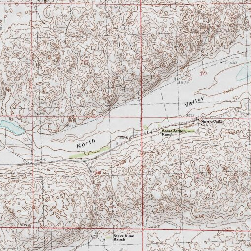 USGS 24K topo map of North Valley, NE