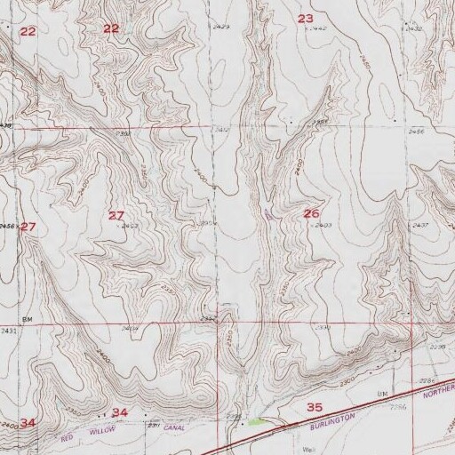 USGS 24K topo map of North Valley School, NE