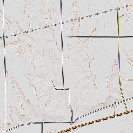 OpenTopoMap map of North Valley School, NE