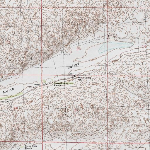 USGS 24K topo map of North Valley School, NE