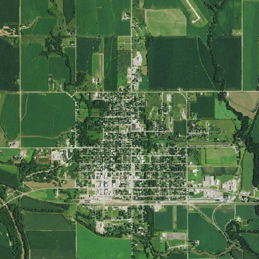 Aerial imagery of North Ward Elementary School, NE