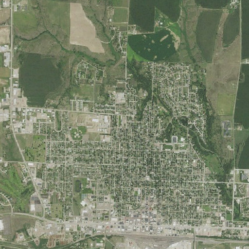 Aerial imagery of North Ward Elementary School, NE