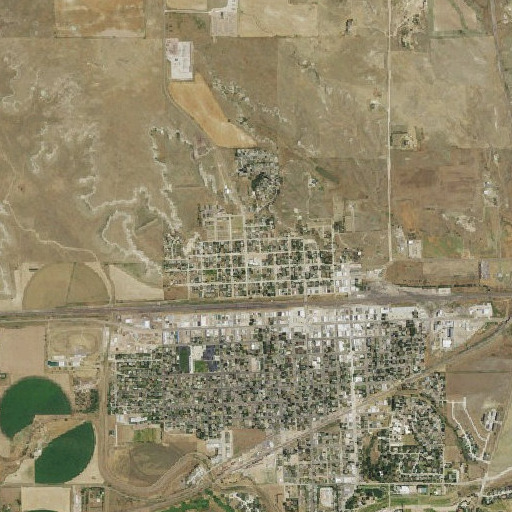 Aerial imagery of North Ward School, NE