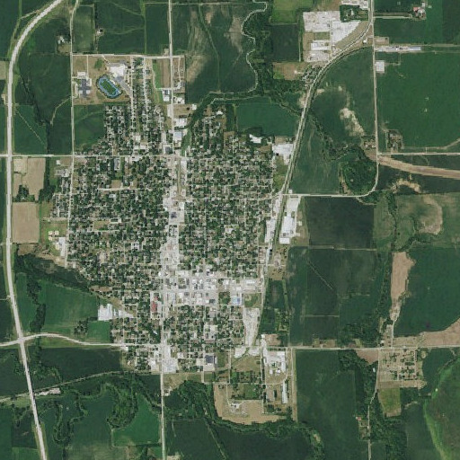 Aerial imagery of North Ward School, NE