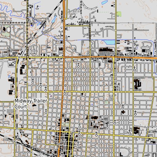OpenTopoMap map of Northside Elementary School, NE