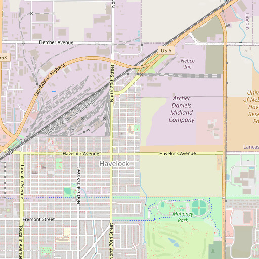 OpenStreetMap map of Norwood Park Elementary School, NE
