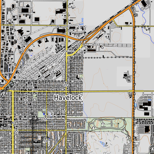OpenTopoMap map of Norwood Park Elementary School, NE