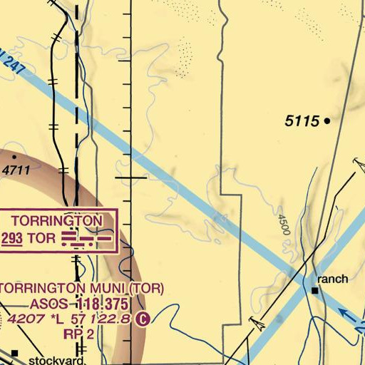 FAA VFR chart of Nunn Ranch, NE