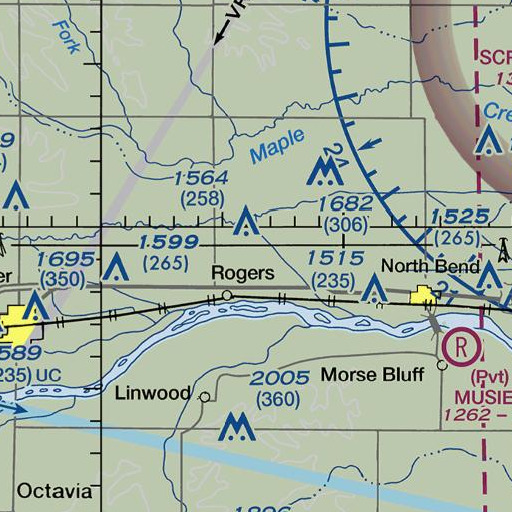 FAA VFR chart of O'Hare Ditch, NE