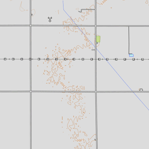OpenTopoMap map of O'Hare Ditch, NE