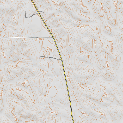 OpenTopoMap map of O K School (historical), NE