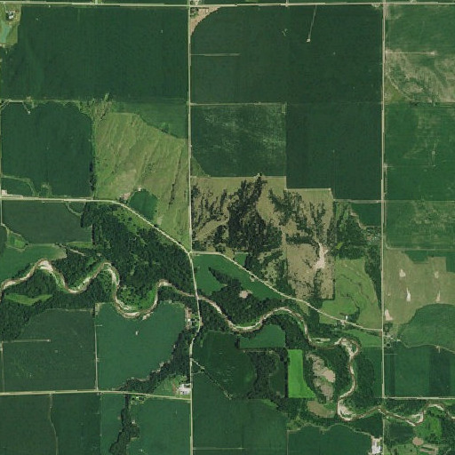 Aerial imagery of Oak Cemetery, NE