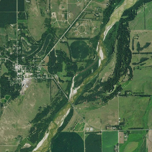 Aerial imagery of Oak Creek, NE