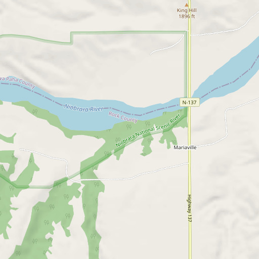 OpenStreetMap map of Oak Creek, NE