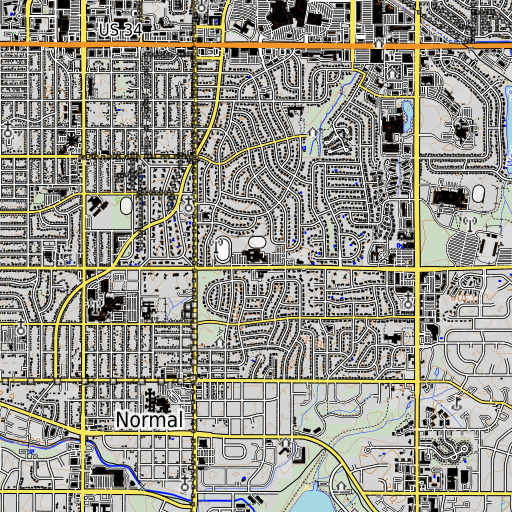 OpenTopoMap map of Pius X High School, NE