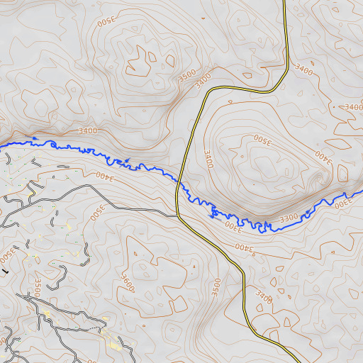 OpenTopoMap map of Running Water Bridge, NE