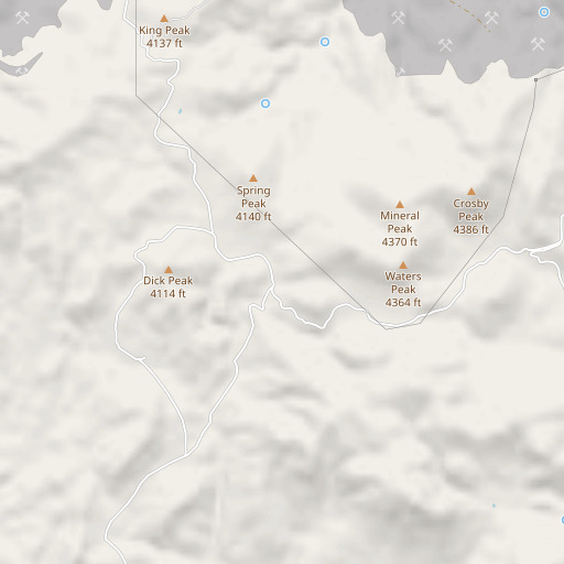 OpenStreetMap map of Mountain Spring, AZ