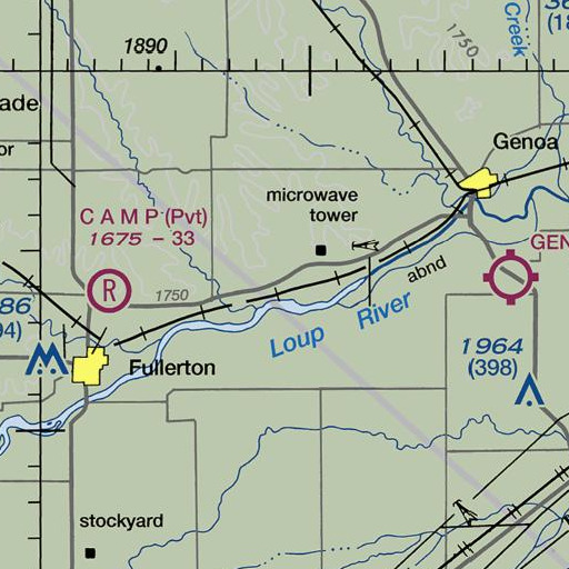 FAA VFR chart of Shady Nook School, NE