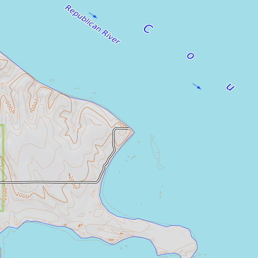 OpenTopoMap map of Sindt Point, NE