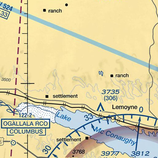 FAA VFR chart of Smith Lake, NE