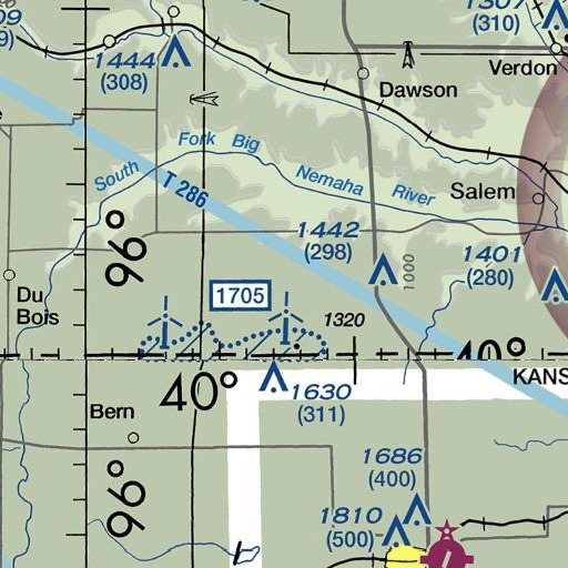 FAA VFR chart of Spring Creek, NE