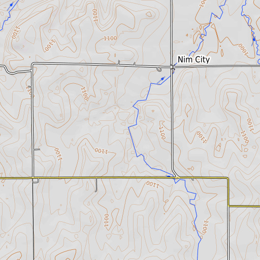 OpenTopoMap map of Spring Creek, NE