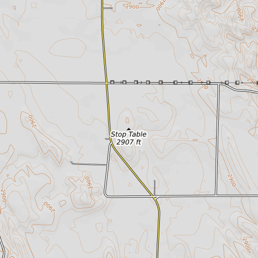 OpenTopoMap map of Stop Table, NE