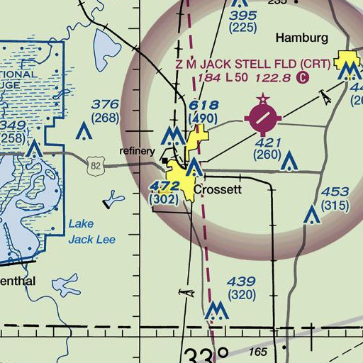 FAA VFR chart of Calhoun Elementary School, AR