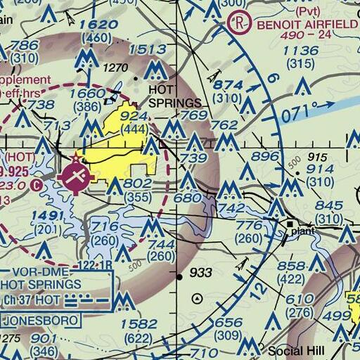 FAA VFR chart of Lakeside High School, AR