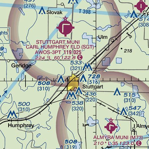 FAA VFR chart of Northside Elementary School, AR