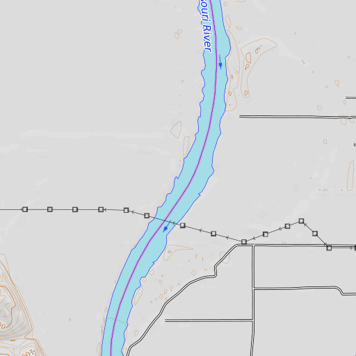 OpenTopoMap map of Wine Branch, NE