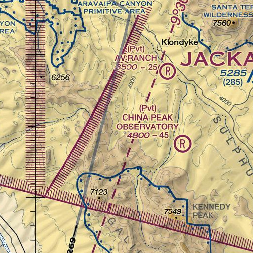 FAA VFR chart of Mud Spring, AZ