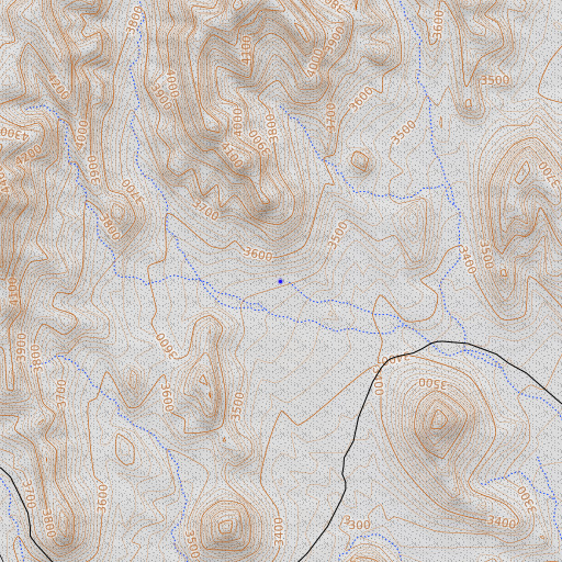 OpenTopoMap map of Mud Spring, AZ