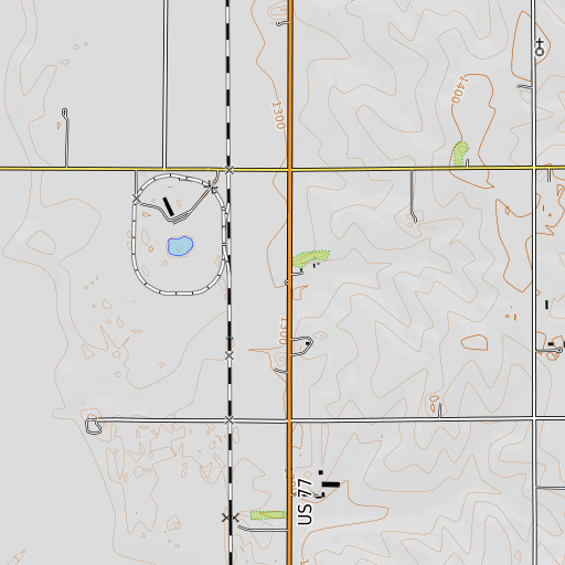 OpenTopoMap map of School Number 43, NE
