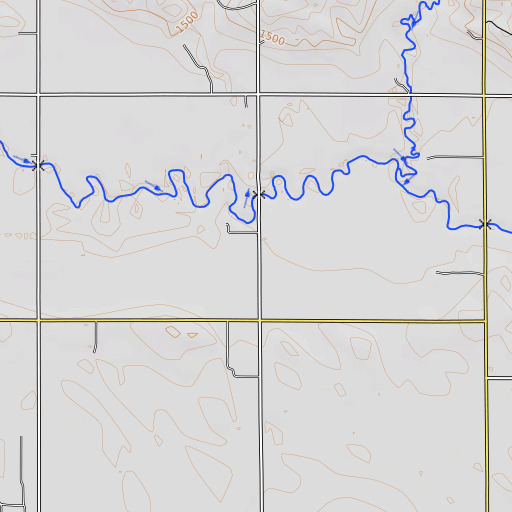 OpenTopoMap map of School Number 8, NE