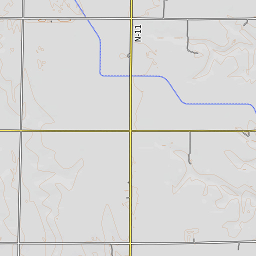 OpenTopoMap map of School Number 8, NE