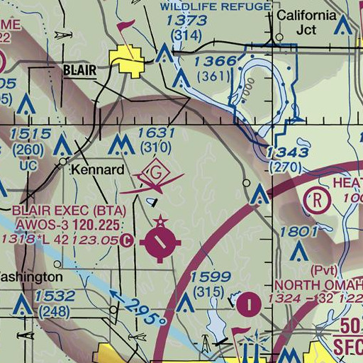 FAA VFR chart of School Number 8, NE