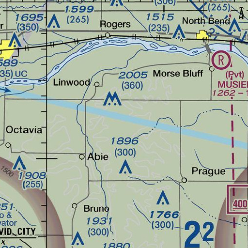FAA VFR chart of School Number 80, NE