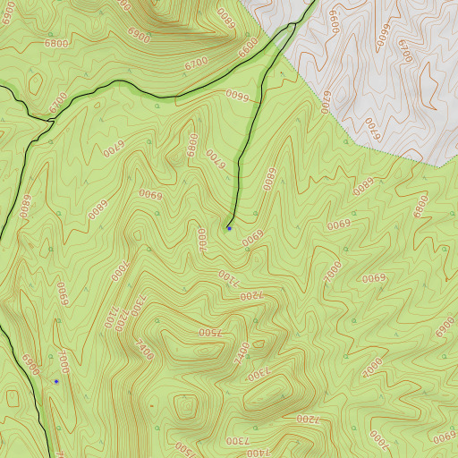OpenTopoMap map of Albert Spring, NV