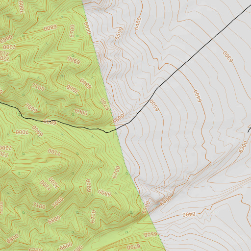 OpenTopoMap map of Calf Canyon, NV