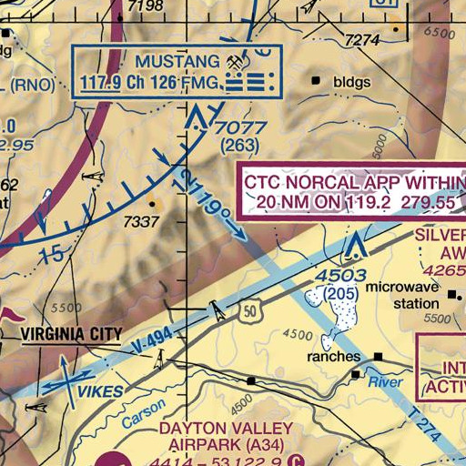 FAA VFR chart of Blackhawk Mine, NV