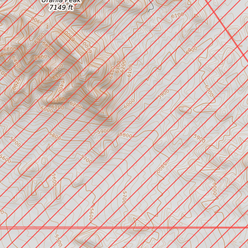 OpenTopoMap map of Cactus Range, NV