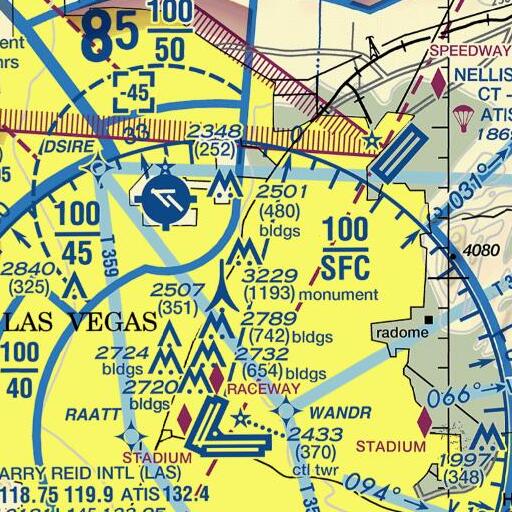 FAA VFR chart of Cashman Field, NV