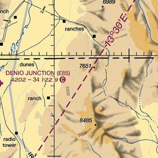 FAA VFR chart of Center Spring, NV
