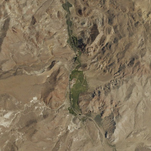 Aerial imagery of Churchill Narrows, NV