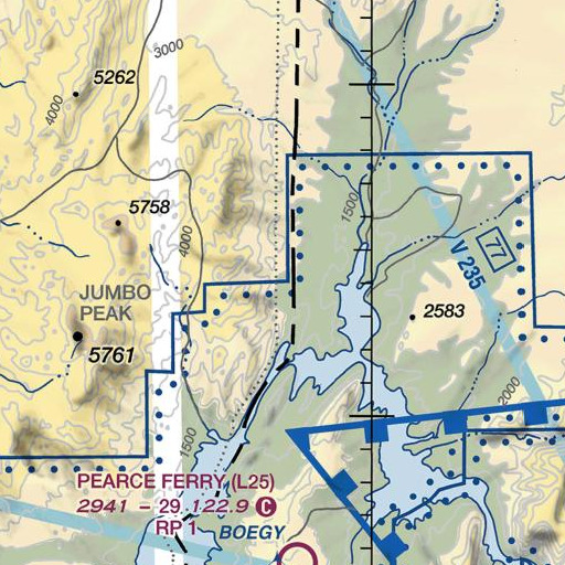FAA VFR chart of Connoly Wash, NV