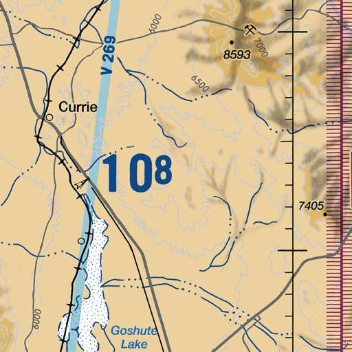 FAA VFR chart of Currie Hills, NV