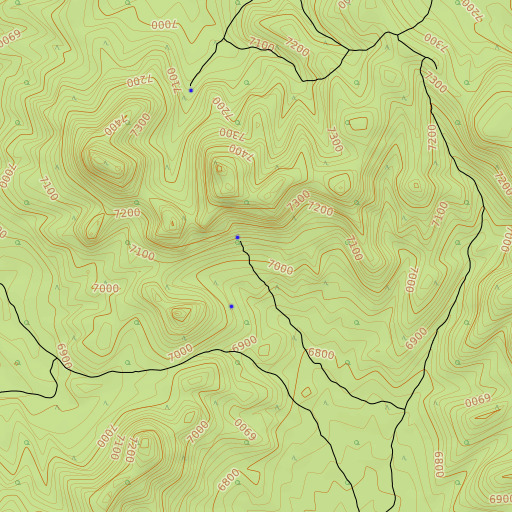 OpenTopoMap map of Deer Spring, NV