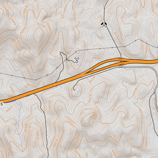 OpenTopoMap map of Emigrant Pass, NV