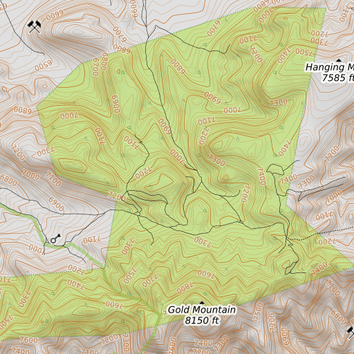 OpenTopoMap map of Empress Mine, NV